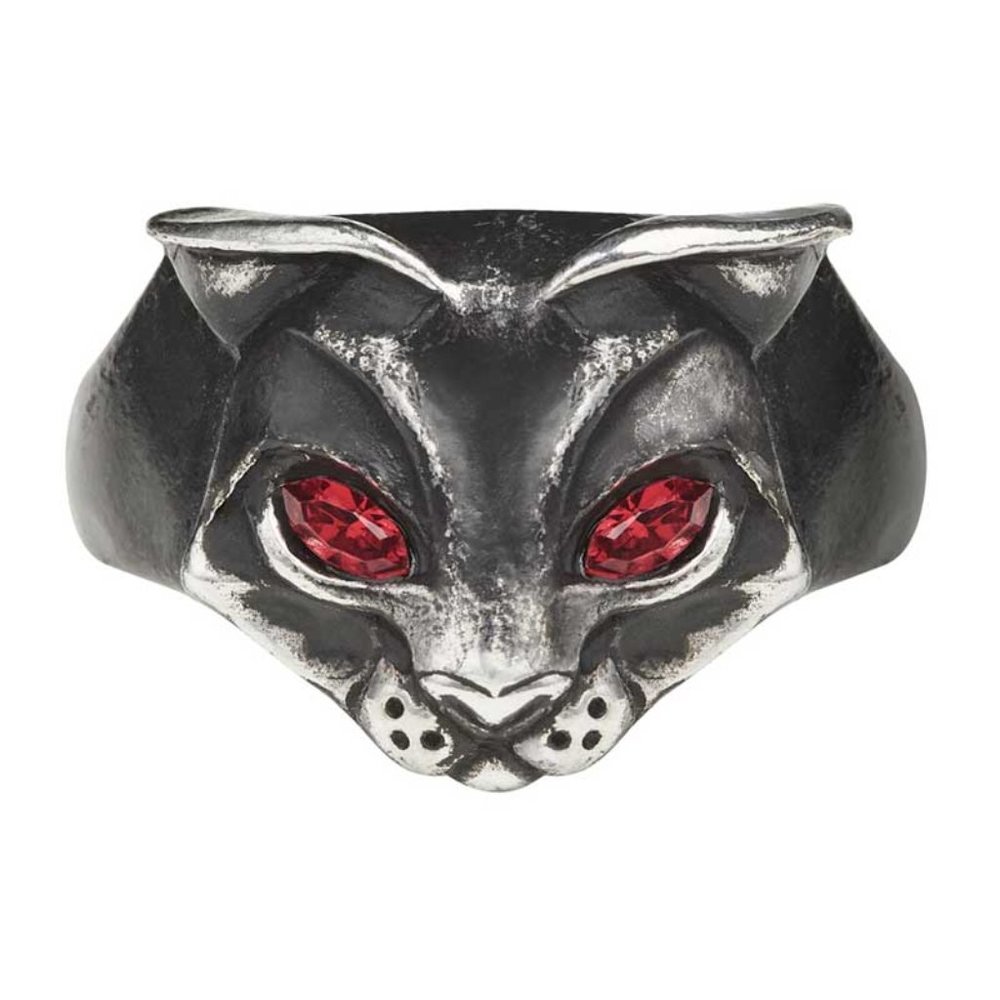 Alchemy Gothic Egyptian Bastet Goddess Cat Ring NWT